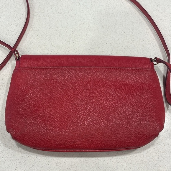 Coach Liv Pouch Red Leather Crossbody Bag - Picture 14 of 15